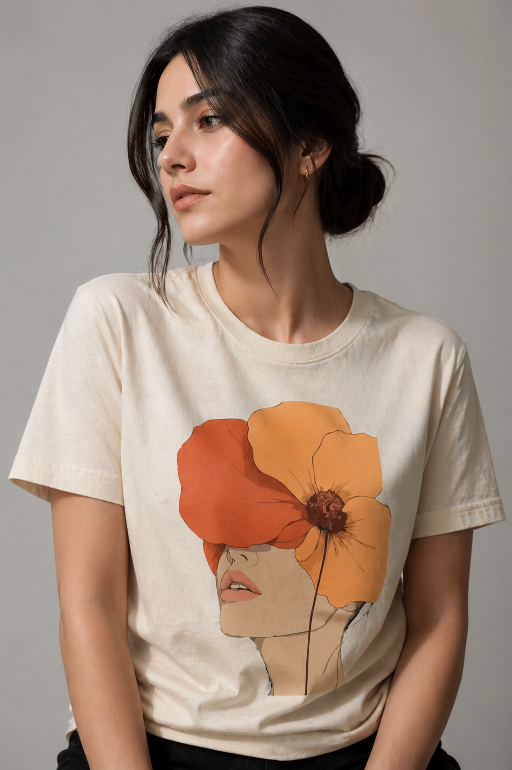Round Neck Floral Muse Tee