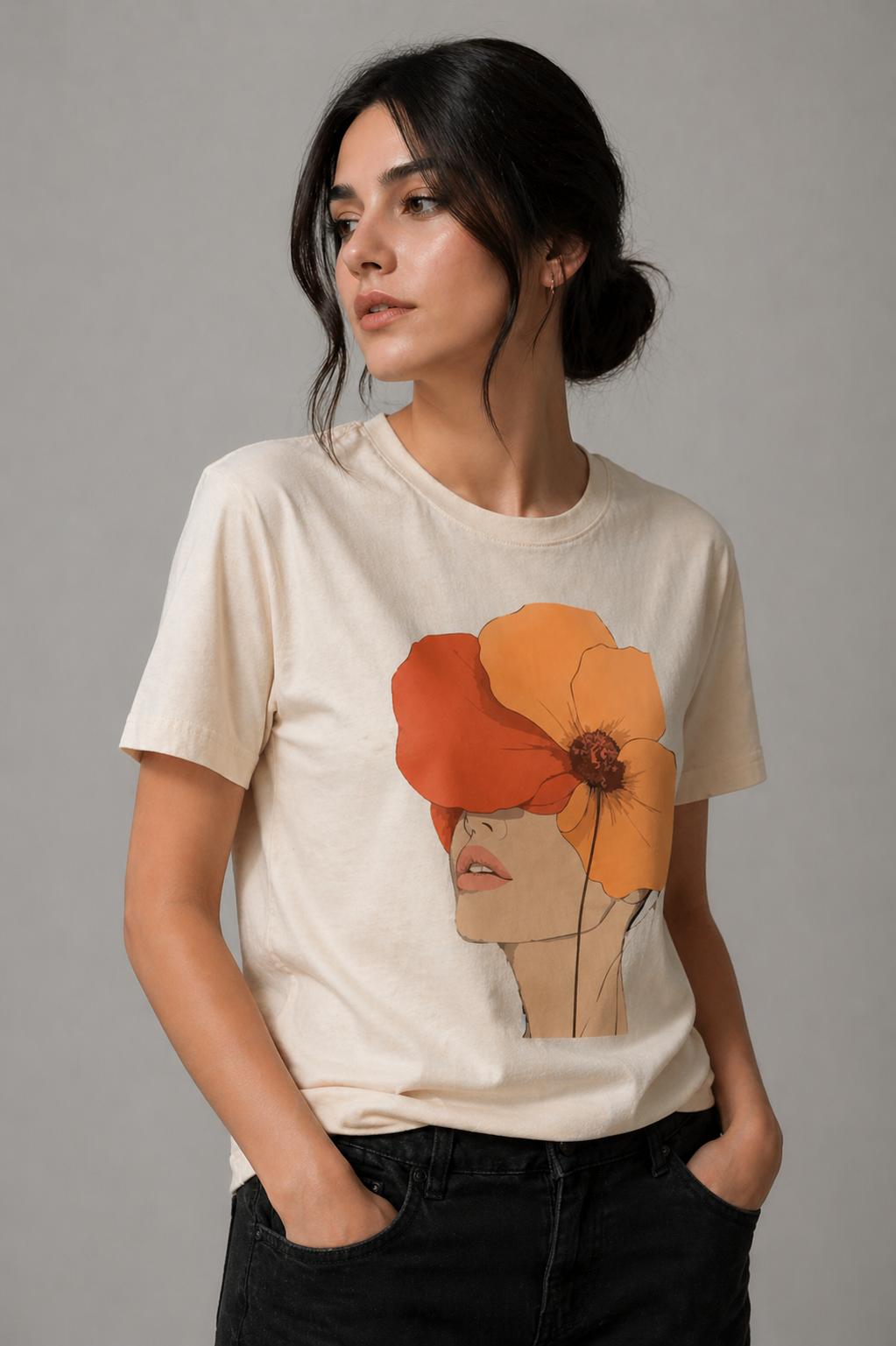 Round Neck Floral Muse Tee