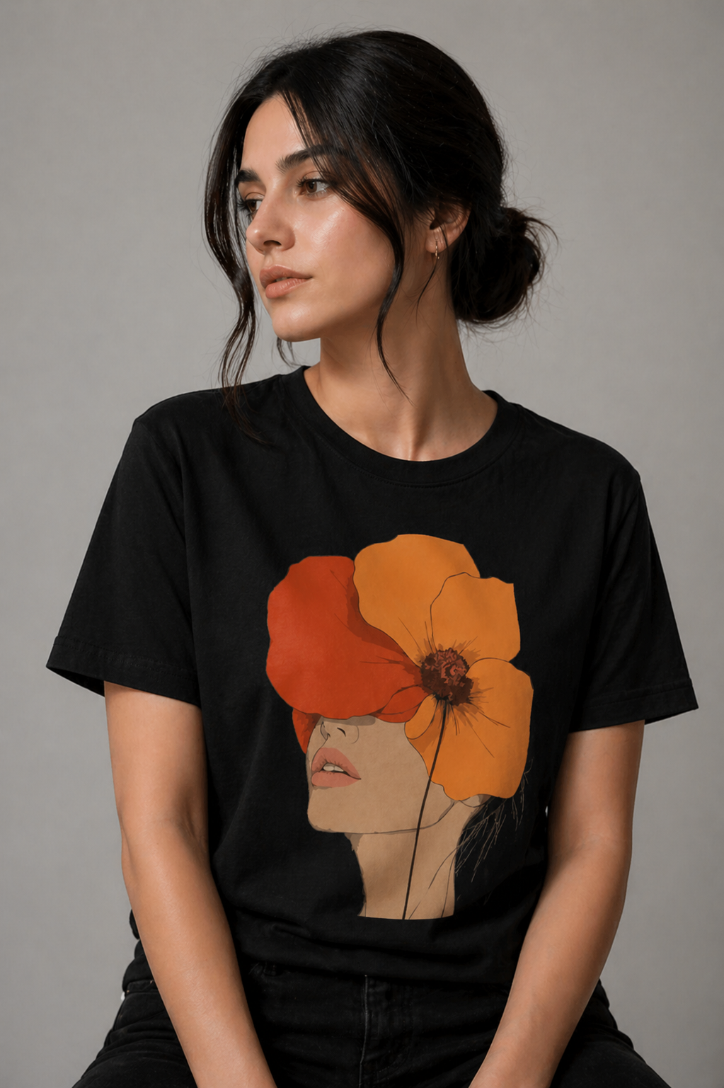 Round Neck Floral Muse Tee