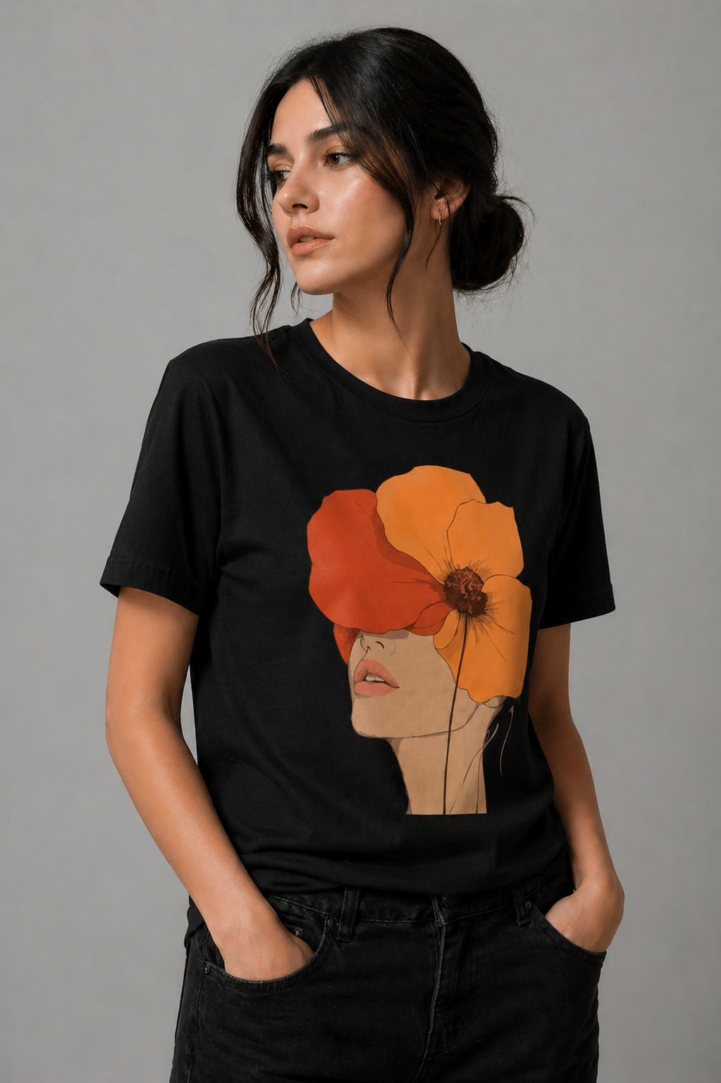 Round Neck Floral Muse Tee