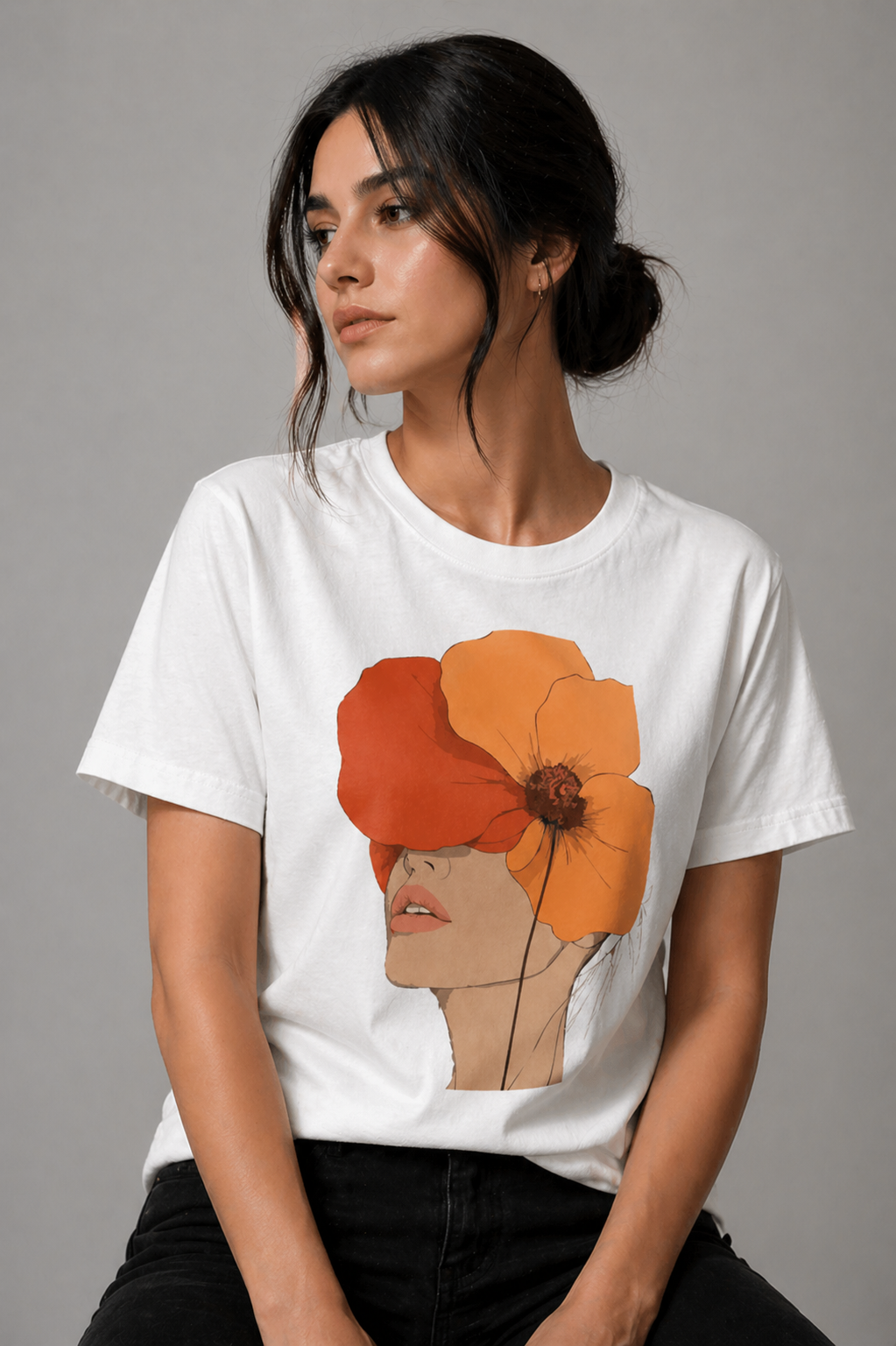 Round Neck Floral Muse Tee